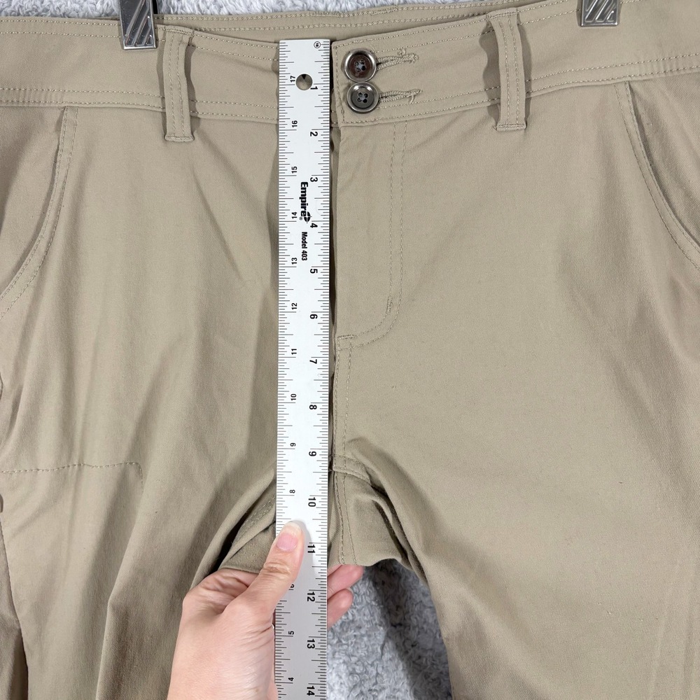 Prana Halle Pant Size 12 Tan Khaki Zion Pockets Mid Rise Hiking Outdoor Camping - Picture 4 of 9